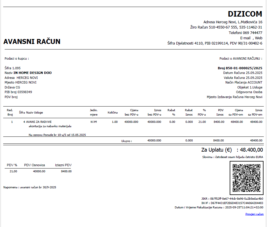 Fakturiranje usluga - pregled